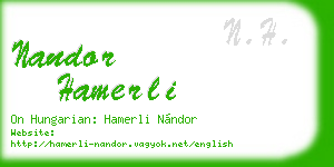 nandor hamerli business card